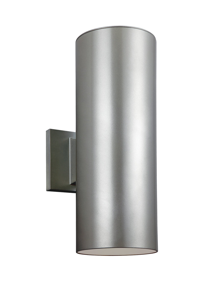 Visual Comfort Studio 8313802-753 Two Light Outdoor Wall Lantern, Painted Brushed Nickel