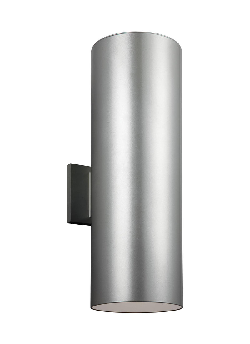 Visual Comfort Studio 8313902-753 Two Light Outdoor Wall Lantern, Painted Brushed Nickel