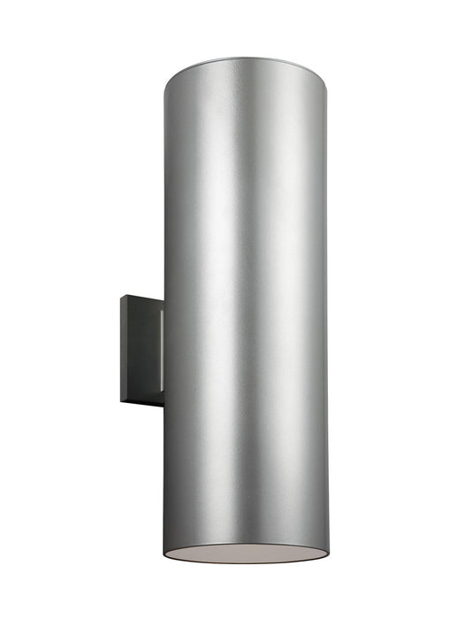 Visual Comfort Studio 8313902-753 Two Light Outdoor Wall Lantern, Painted Brushed Nickel