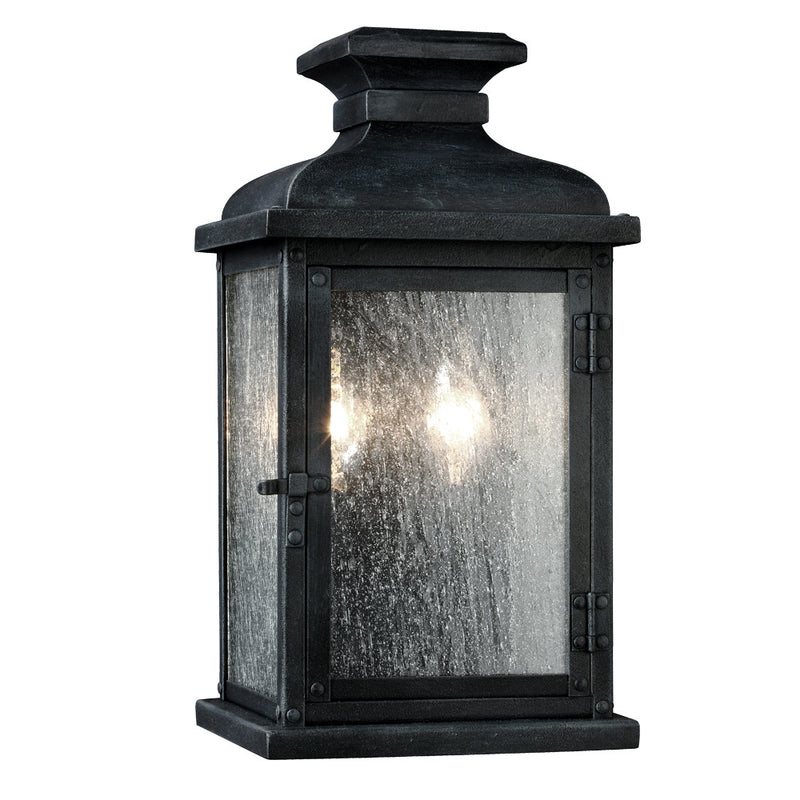 Visual Comfort Studio OL11100DWZ Two Light Lantern, Dark Weathered Zinc