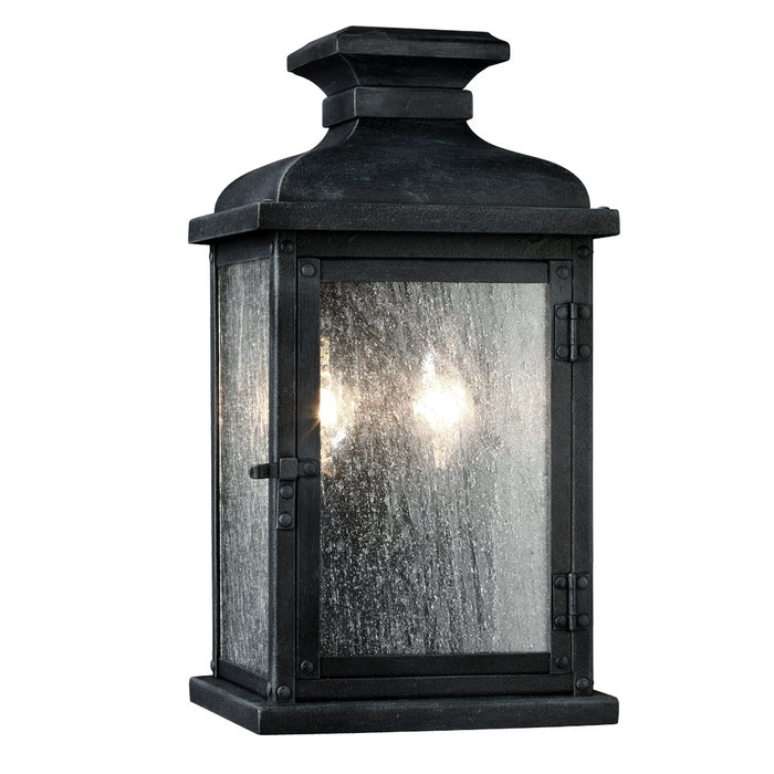 Visual Comfort Studio OL11100DWZ Two Light Lantern, Dark Weathered Zinc