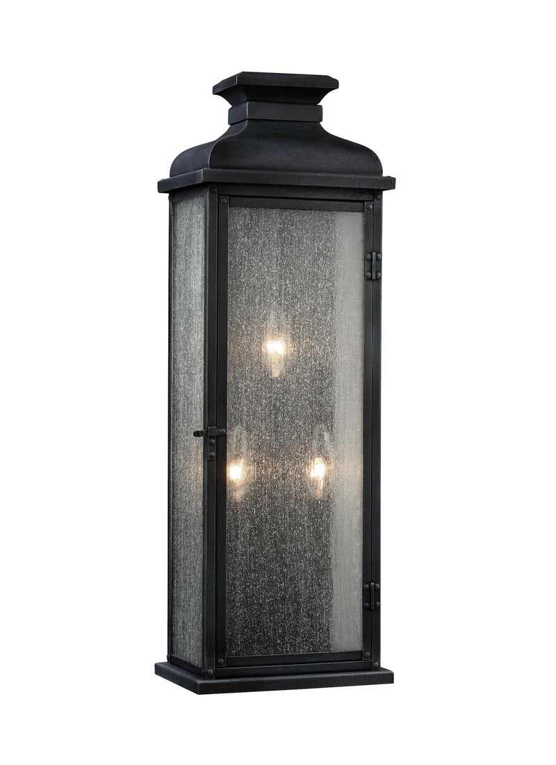 Visual Comfort Studio OL11102DWZ Three Light Lantern, Dark Weathered Zinc