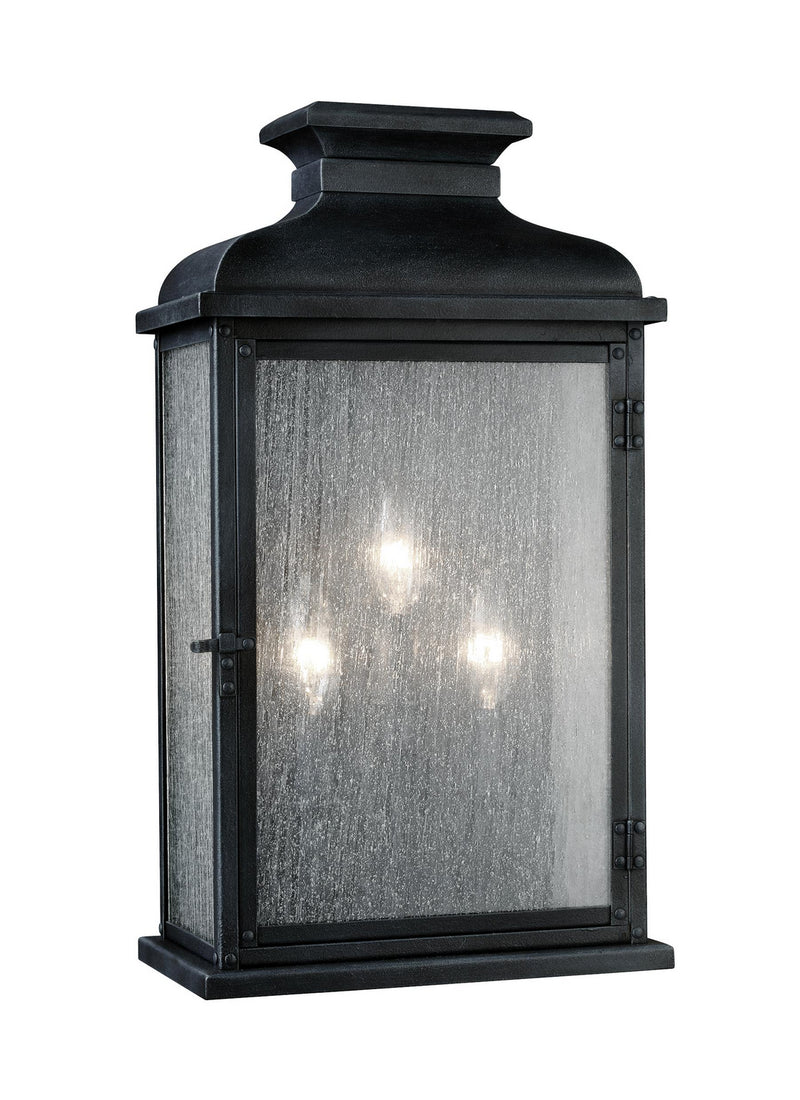 Visual Comfort Studio OL11104DWZ Three Light Lantern, Dark Weathered Zinc