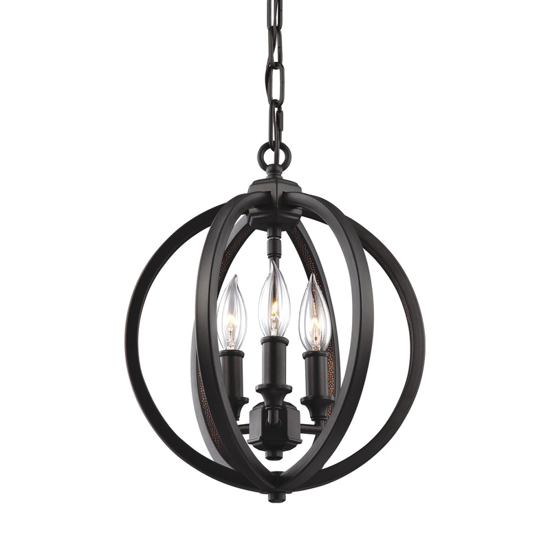 Visual Comfort Studio F3059/3ORB Three Light Pendant, Oil Rubbed Bronze