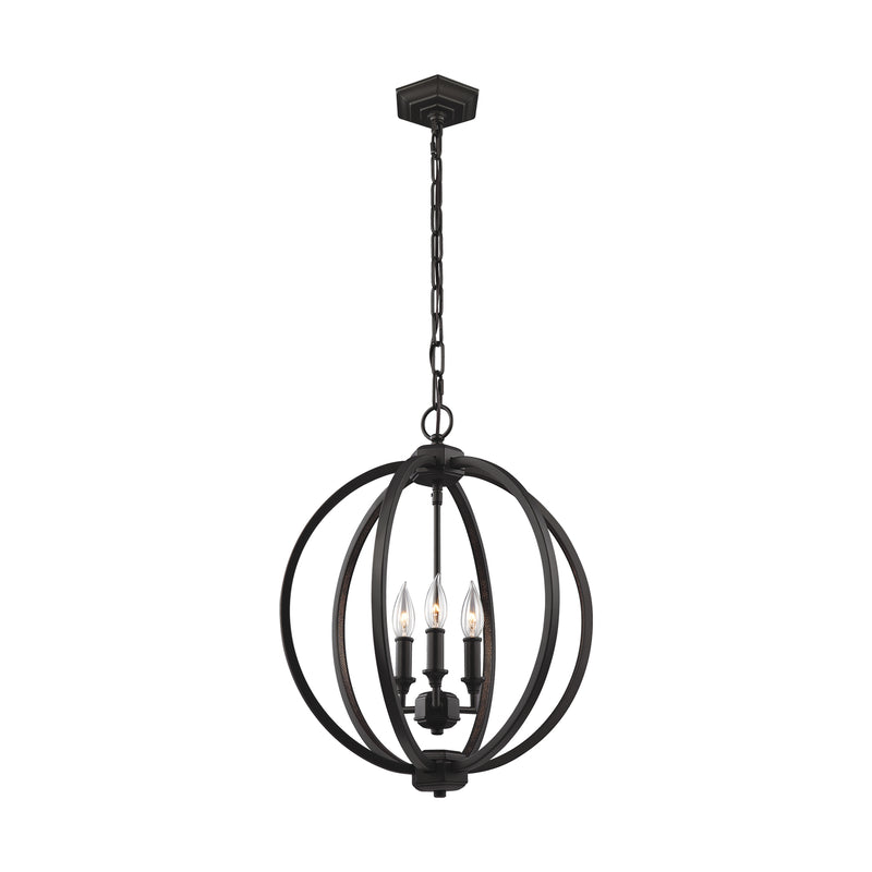 Visual Comfort Studio F3060/3ORB Three Light Pendant, Oil Rubbed Bronze