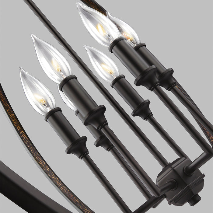 Visual Comfort Studio F3061/6ORB Six Light Pendant, Oil Rubbed Bronze