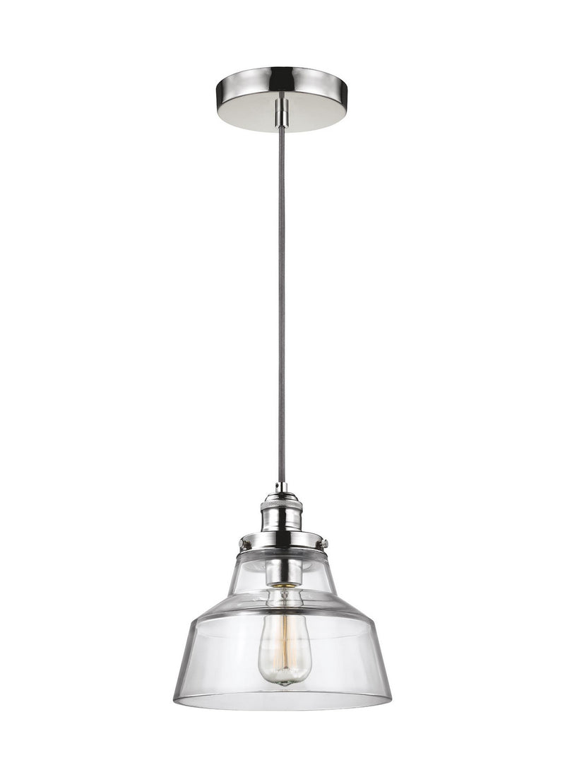 Visual Comfort Studio P1348PN One Light Pendant, Polished Nickel