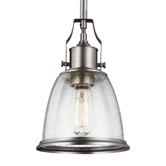 Generation Lighting P1354SN One Light Pendant, Satin Nickel