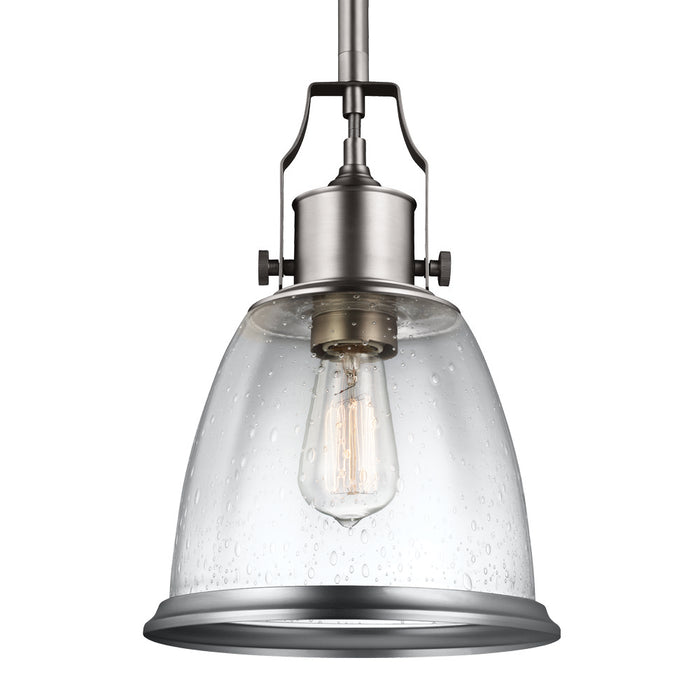 Generation Lighting P1355SN One Light Pendant, Satin Nickel