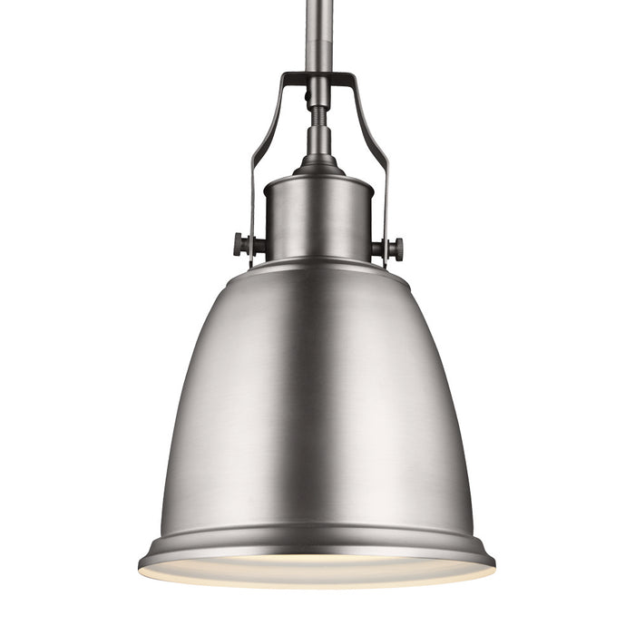 Generation Lighting P1357SN One Light Pendant, Satin Nickel