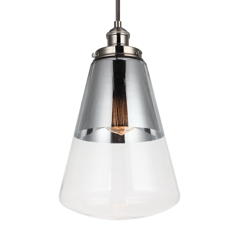 Visual Comfort Studio P1373PN One Light Pendant, Polished Nickel