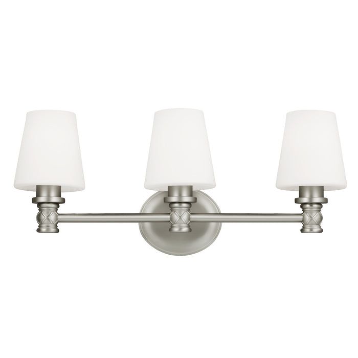 Visual Comfort Studio VS22103SN Three Light Vanity, Satin Nickel