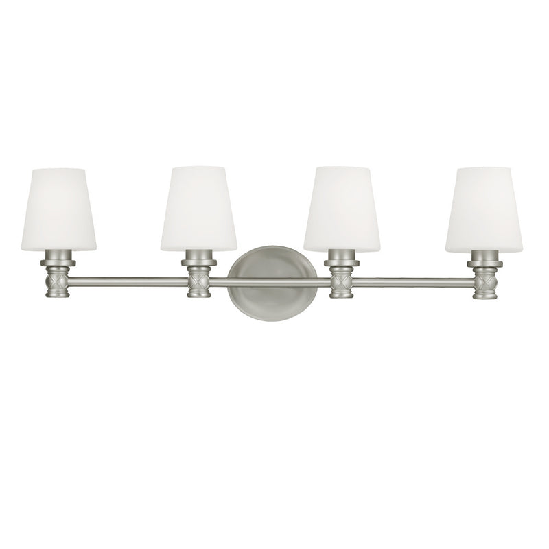 Visual Comfort Studio VS22104SN Four Light Vanity, Satin Nickel