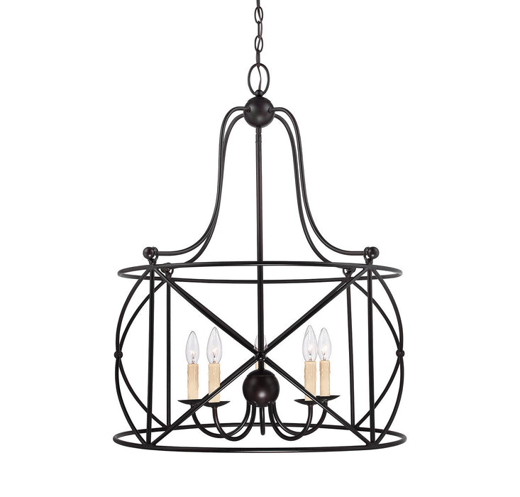 Savoy House 1-4072-5-13 Five Light Pendant, English Bronze