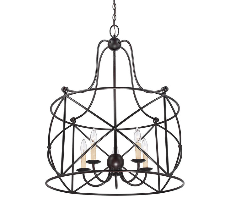 Savoy House 1-4072-5-13 Five Light Pendant, English Bronze