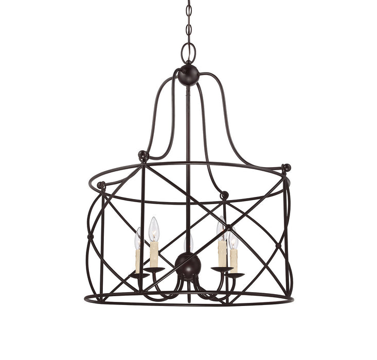 Savoy House 1-4072-5-13 Five Light Pendant, English Bronze