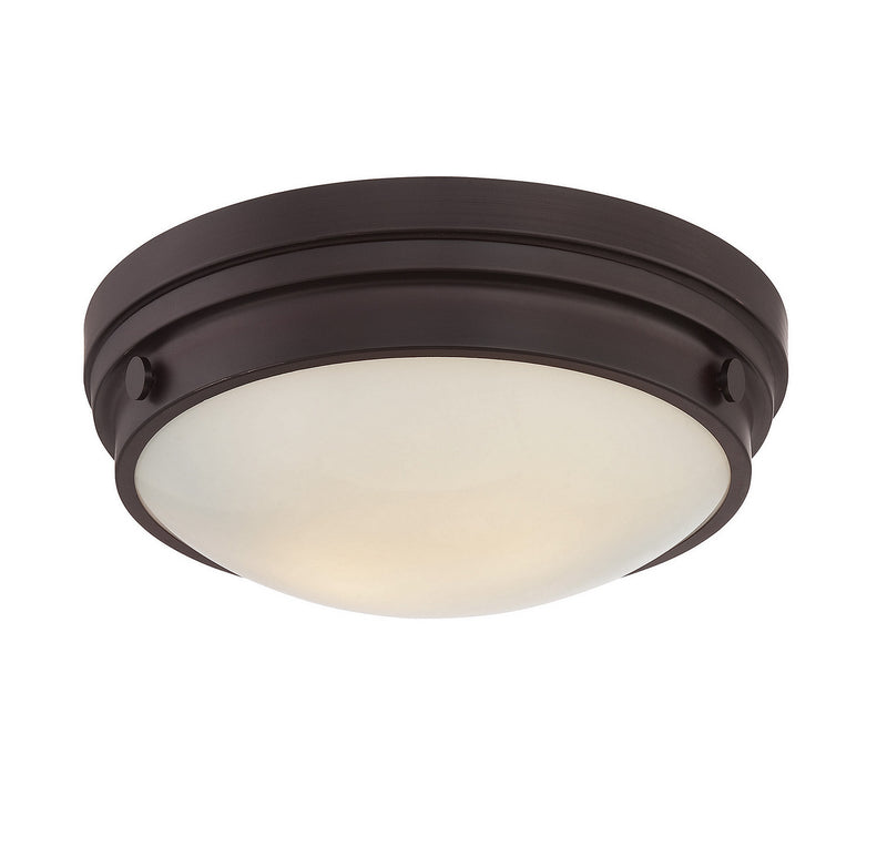 Savoy House 6-3350-14-13 Two Light Flush Mount, English Bronze