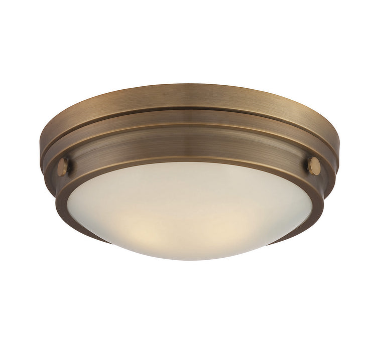 Savoy House 6-3350-14-322 Two Light Flush Mount, Warm Brass