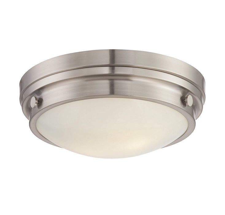 Savoy House 6-3350-14-SN Two Light Flush Mount, Satin Nickel