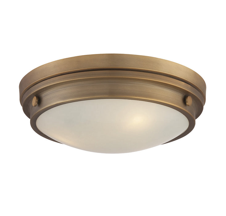 Savoy House 6-3350-16-322 Three Light Flush Mount, Warm Brass