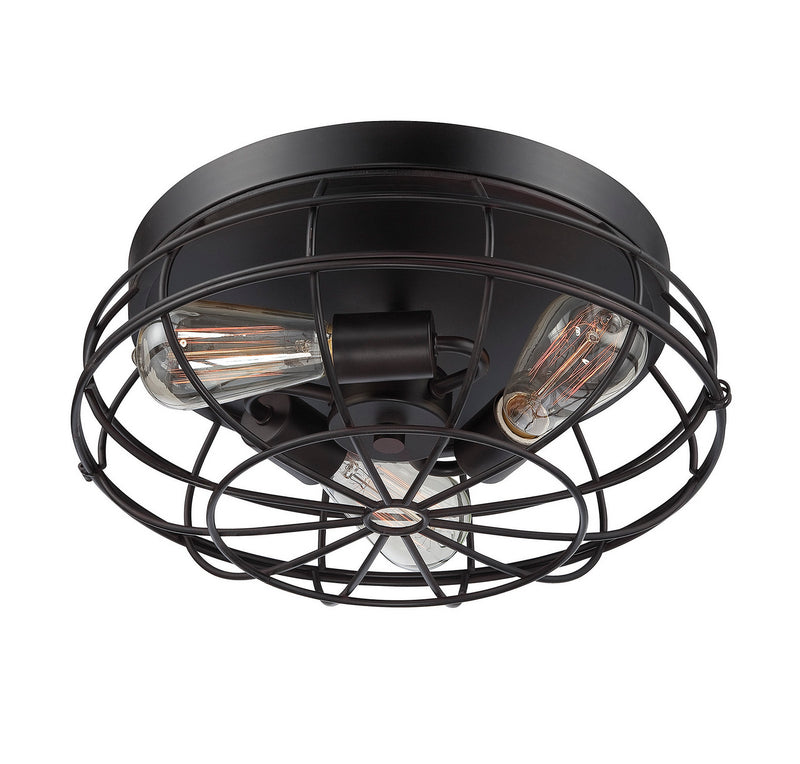 Savoy House 6-8074-15-13 Three Light Flush Mount, English Bronze