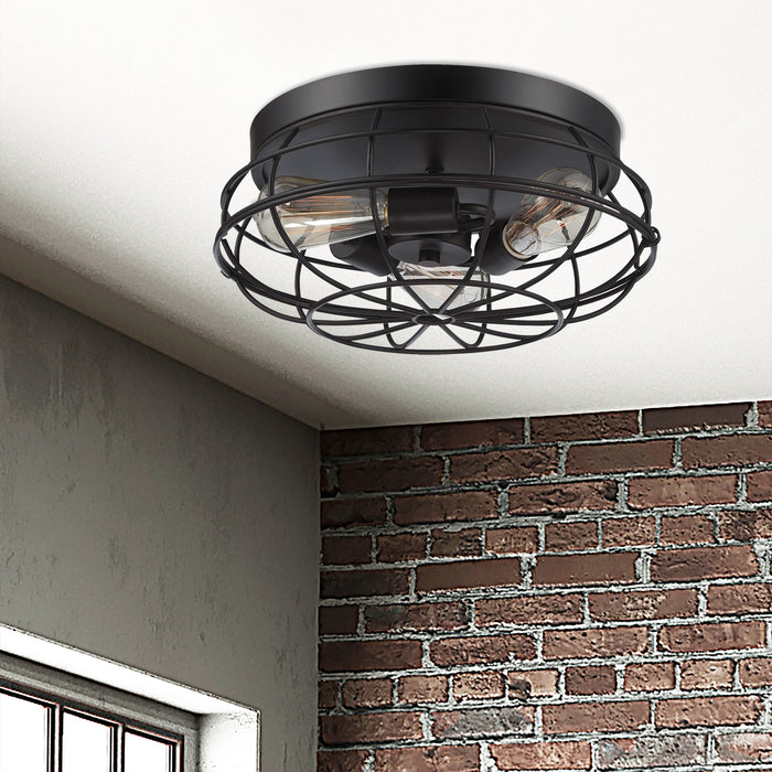 Savoy House 6-8074-15-13 Three Light Flush Mount, English Bronze