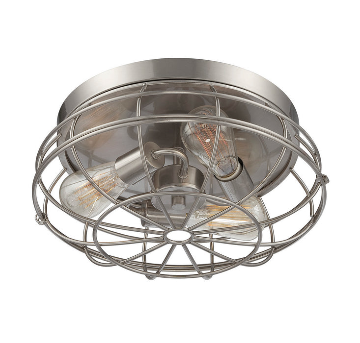 Savoy House 6-8074-15-SN Three Light Flush Mount, Satin Nickel