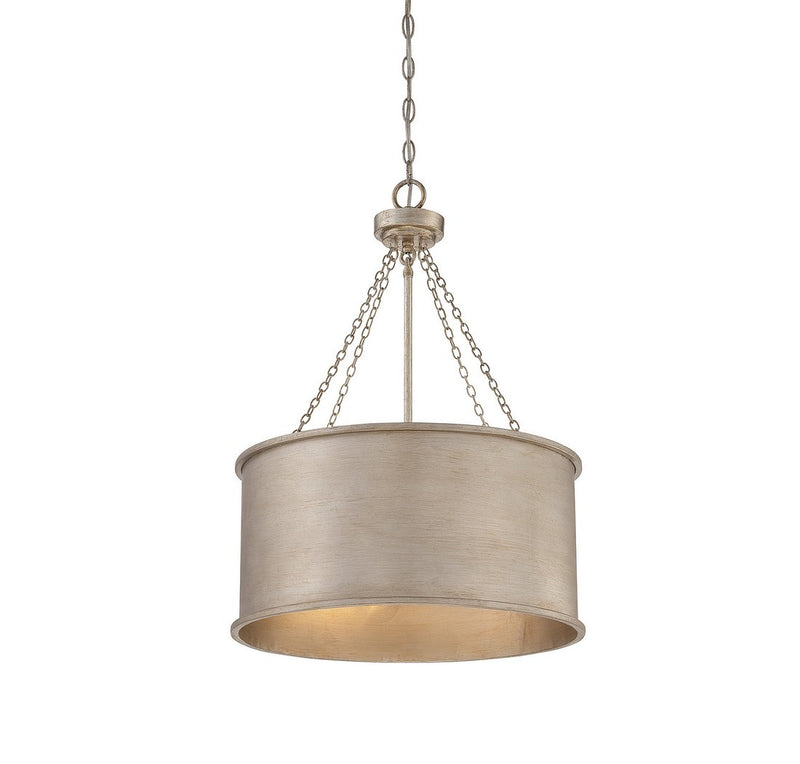 Savoy House 7-487-4-53 Four Light Pendant, Silver Patina