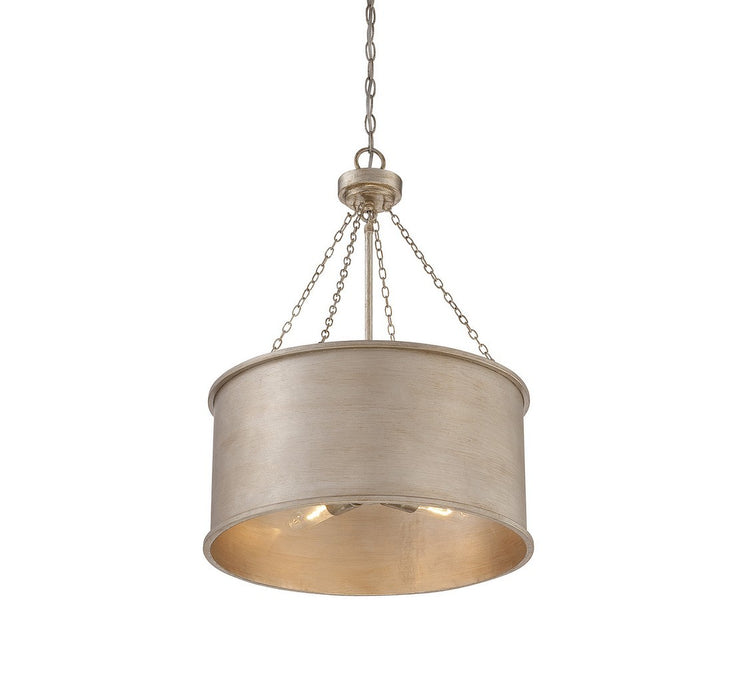 Savoy House 7-487-4-53 Four Light Pendant, Silver Patina