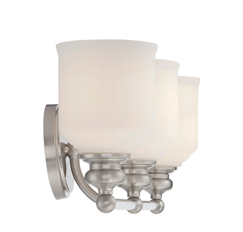 Savoy House 8-6836-3-SN Three Light Bath Bar, Satin Nickel