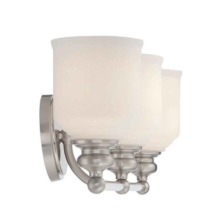 Savoy House 8-6836-3-SN Three Light Bath Bar, Satin Nickel