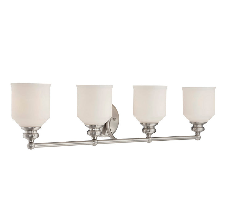 Savoy House 8-6836-4-SN Four Light Bath Bar, Satin Nickel