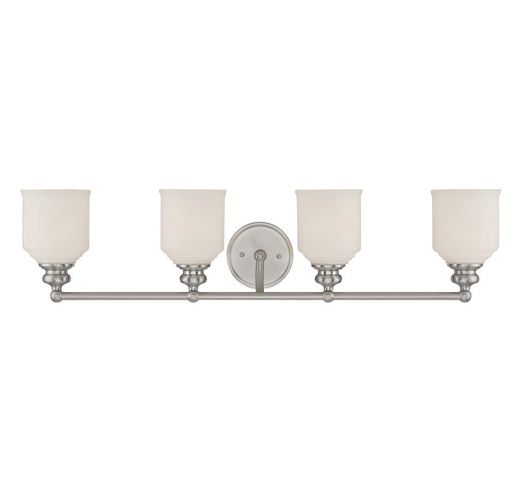 Savoy House 8-6836-4-SN Four Light Bath Bar, Satin Nickel