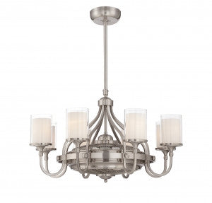 Savoy House 36-329-FD-SN Eight Light Fan D'lier, Satin Nickel