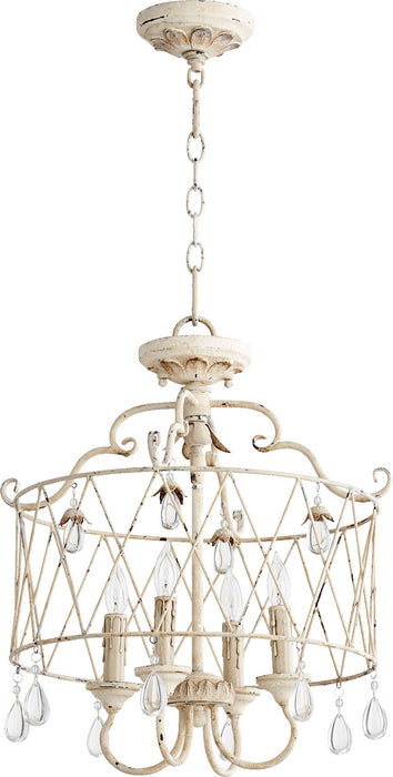 Quorum 2844-4-70 Four Light Dual Mount, Persian White