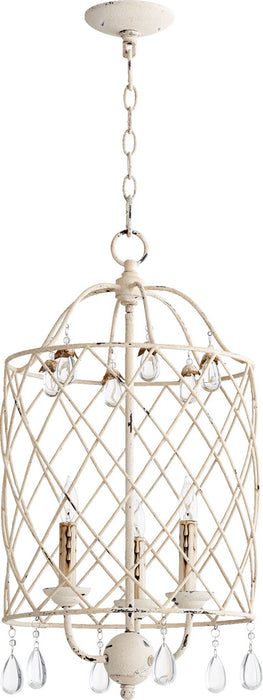Quorum 6944-3-70 Three Light Entry Pendant, Persian White