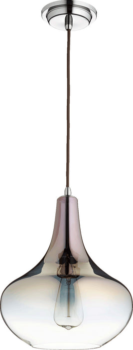 Quorum 8004-1311 One Light Pendant, Gunmetal w/ Coffee Ombre