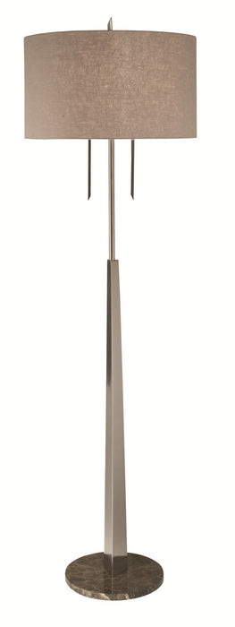 Thumprints 1096-ASL-2060 Two Light Floor Lamp, Brushed Nickel