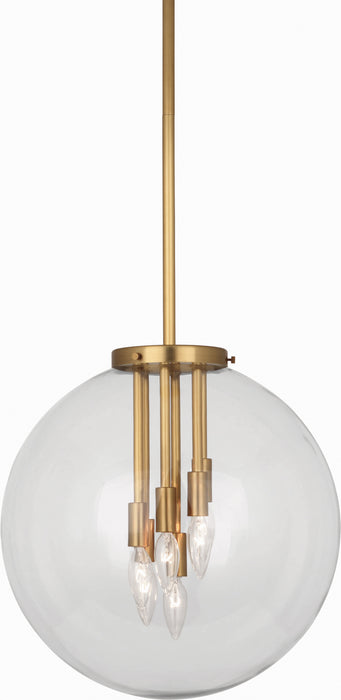 Robert Abbey 2433 Six Light Pendant, Antique Brass