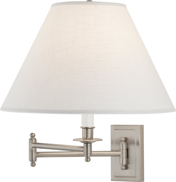 Robert Abbey B1504ALT One Light Wall Swinger, Brushed Chrome