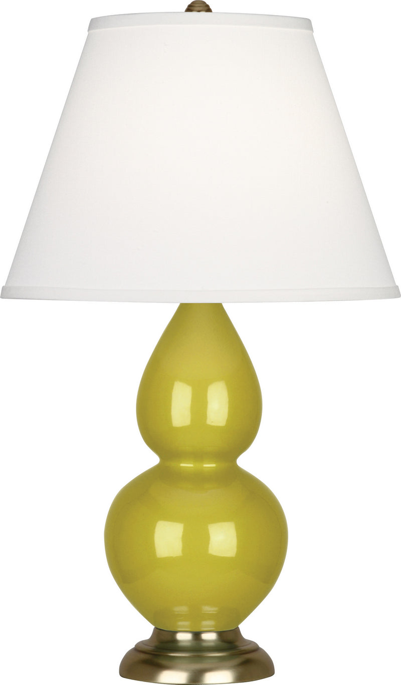 Robert Abbey CI10X One Light Accent Lamp, Citron Glazed Ceramic w/Antique Brassed