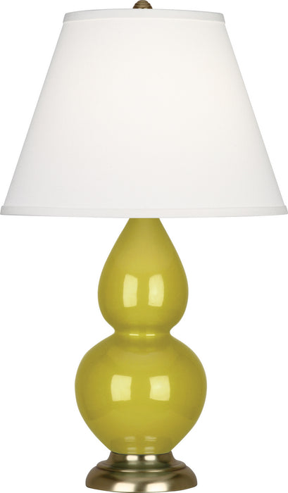 Robert Abbey CI10X One Light Accent Lamp, Citron Glazed Ceramic w/Antique Brassed
