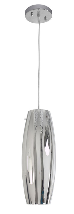 Varaluz AC1070 One Light Mini Pendant, Chrome