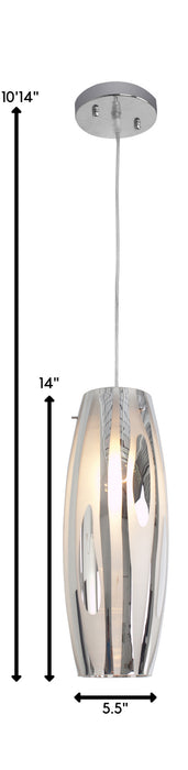 Varaluz AC1070 One Light Mini Pendant, Chrome