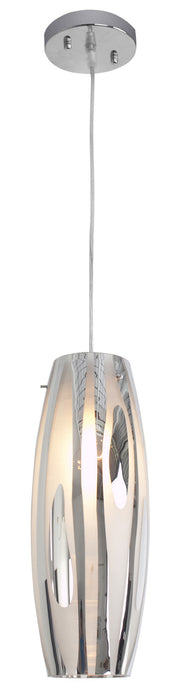 Varaluz AC1070 One Light Mini Pendant, Chrome