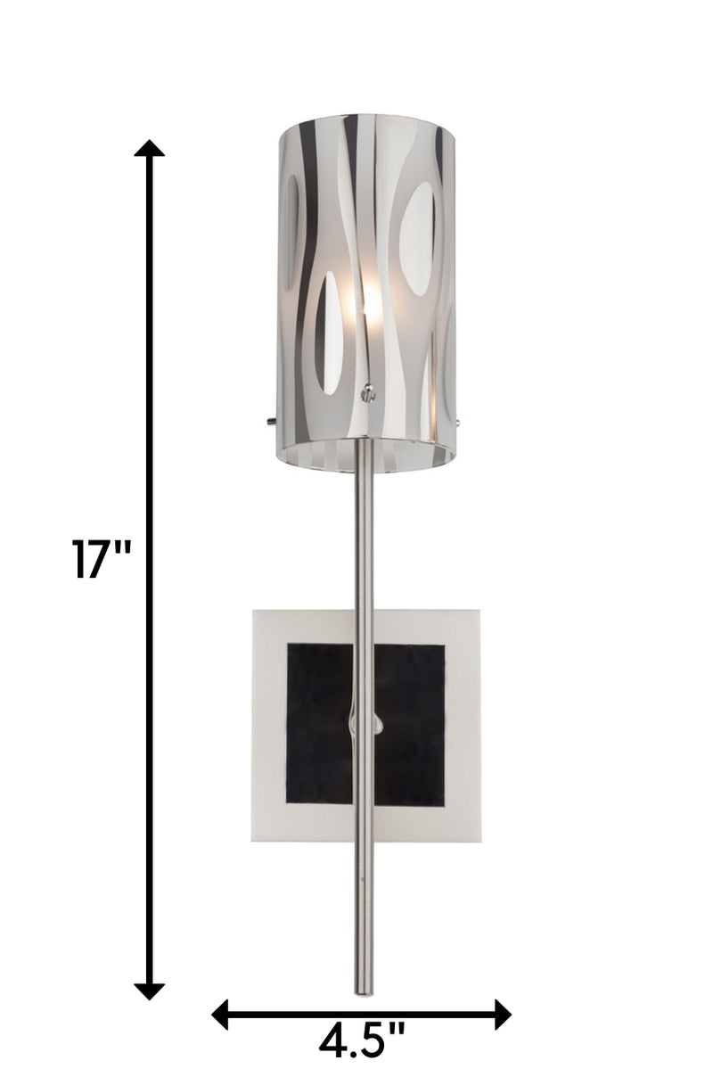Varaluz AC1071 One Light Wall Sconce, Chrome