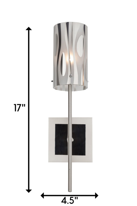Varaluz AC1071 One Light Wall Sconce, Chrome