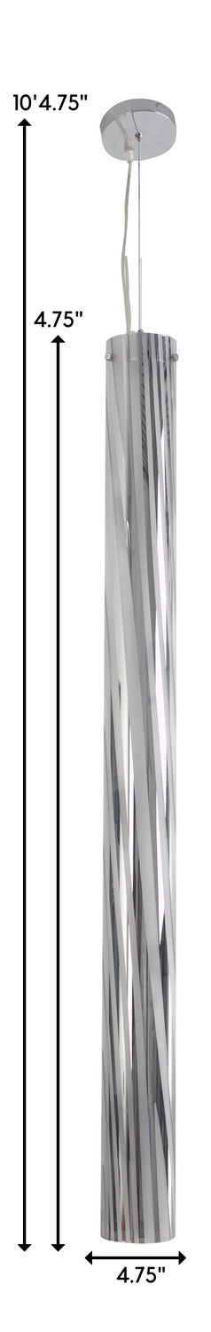 Varaluz AC1072 Five Light Pendant, Chrome