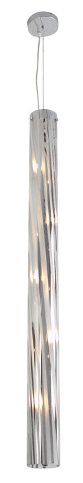 Varaluz AC1072 Five Light Pendant, Chrome