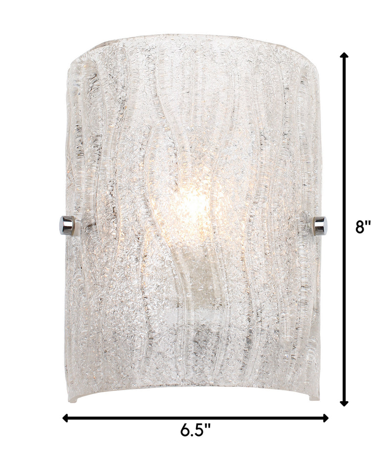 Varaluz AC1101 One Light Wall Sconce, Chrome